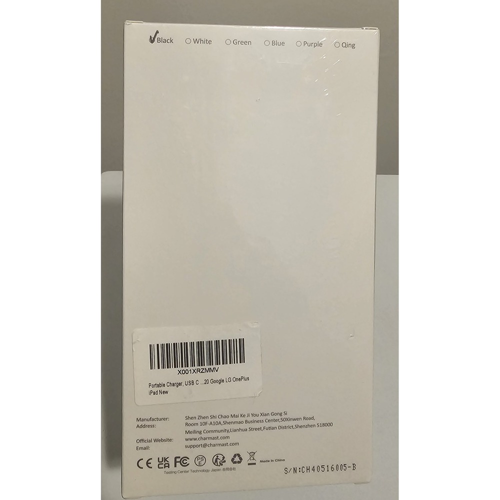 Charmast‎ PowerBank 10400 mAh Model W1056. Color Black. - Picture 2 of 2
